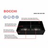 Bocchi Contempo Farmhouse Apron Front Fireclay 36 in. Double Bowl Kitchen Sink in Black 1350-005-0120